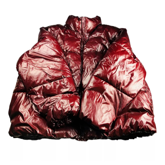 A New Day Womens Puffer Water Resistant Zip Lined Jacket Outdoor Maroon XXL - Picture 2 of 11
